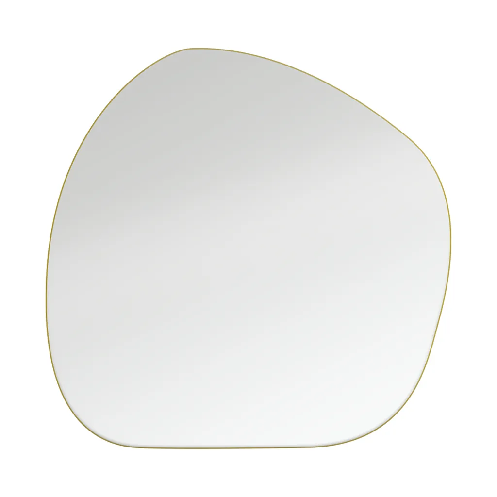 Miroir carré décoratif Amsterdam Gold 55 cm pour salon et entrée chic