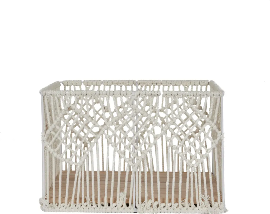 Panier Rectangulaire Gigogne Boho pour Optimiser vos Espaces - Set de 3