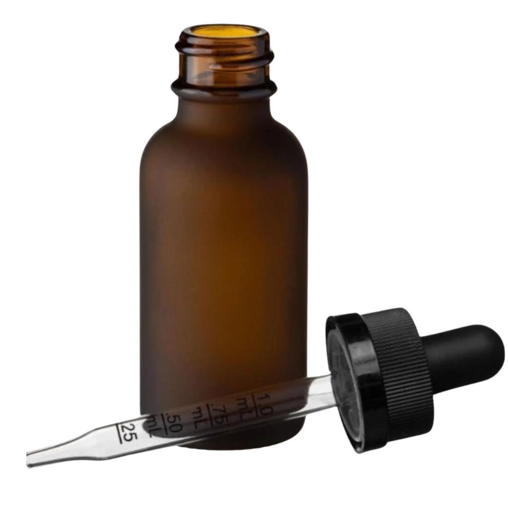 Sklenená fľaštička 30 ml, hnedá s čiernou pipetou Obrázok produktu 2