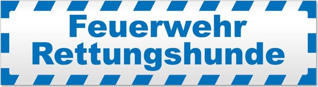 Feuerwehr Rettungshunde gestreift Magnetschild Schild magnetisch