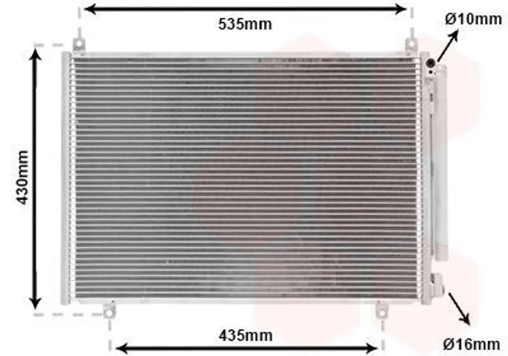 Condenseur de clim VAN WEZEL 52015703 haute efficacité Suzuki Swift V