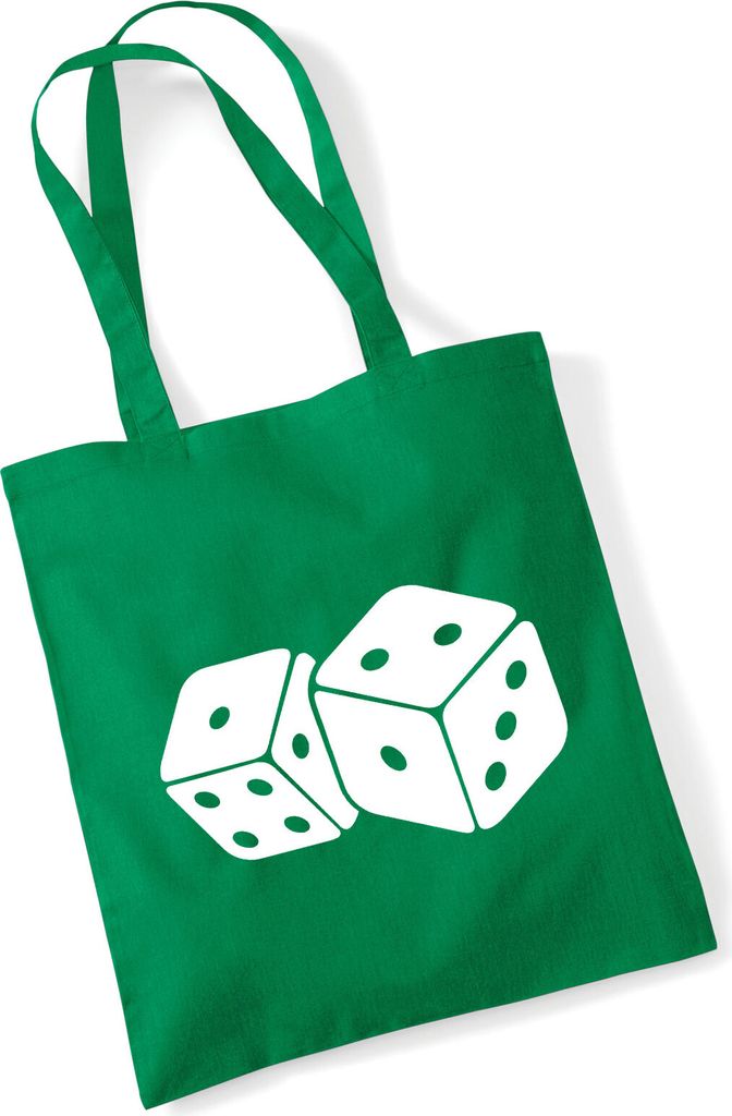 Huuraa Jutebeutel Würfel Dice 10 Liter Kelly Green Baumwolle Tasche Geschenkidee