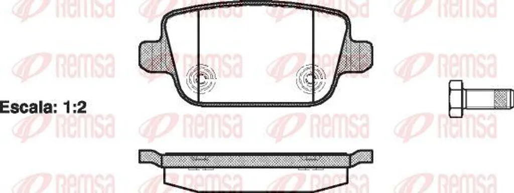 Plaquettes de Frein REMSA 1256.00 pour Focus Galaxy et Kuga OE 1439867