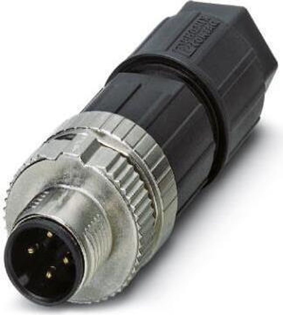 Phoenix Contact M12 Gerade Stecker Gerades Kabel, 4 Pole, A-kodiert, Steckverbindung (1424657)