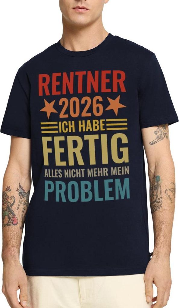 Spreadshirt Rentner 2026 | Ich Habe Fertig | Alles Nicht Mehr Mein Problem Männer Premium T-Shirt, S, Navy