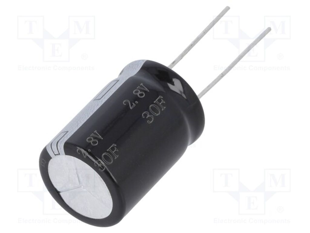 1x Kondensator: elektrolytisch 30F 2,8VDC Superkondensator THT BRP002R8L306FB Sup