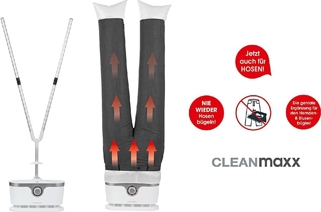 CLEANMAXX Nasadka do prasowania spodni srebrna/biała Zdjęcie produktu 