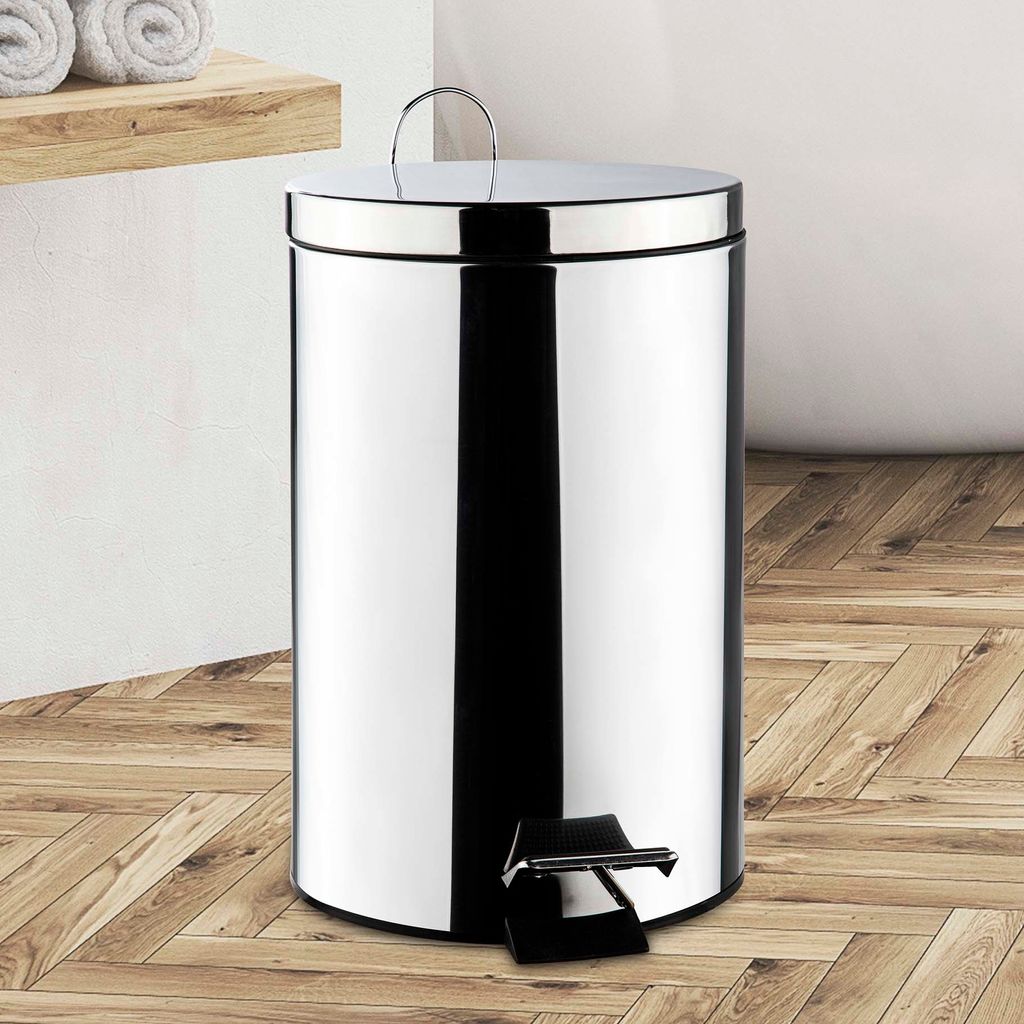 Treteimer 12ltr. aus Edelstahl Maße: ca. Ø: 25 x H: 40cm