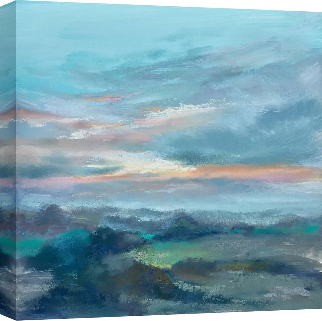 Stampa su Tela Paesaggio Nel Whatmore Cielo del Devon II 50x50 Decor