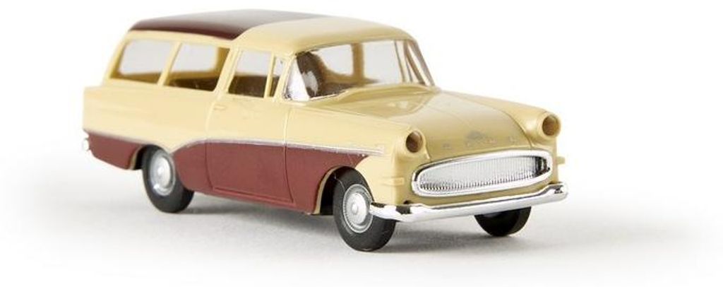 Brekina PKW Opel P1 CarAVan, beige/weinrot 20049