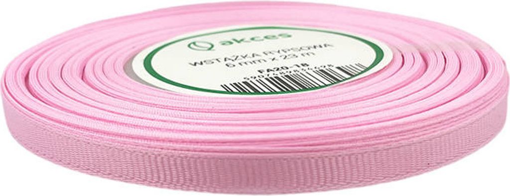 Farbband / Ripsband 6mm rosa 23m
