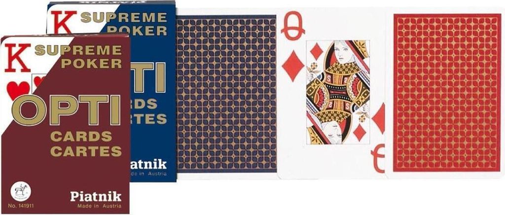 Piatnik – Opti Supreme Pokerkarten Rot/Blau