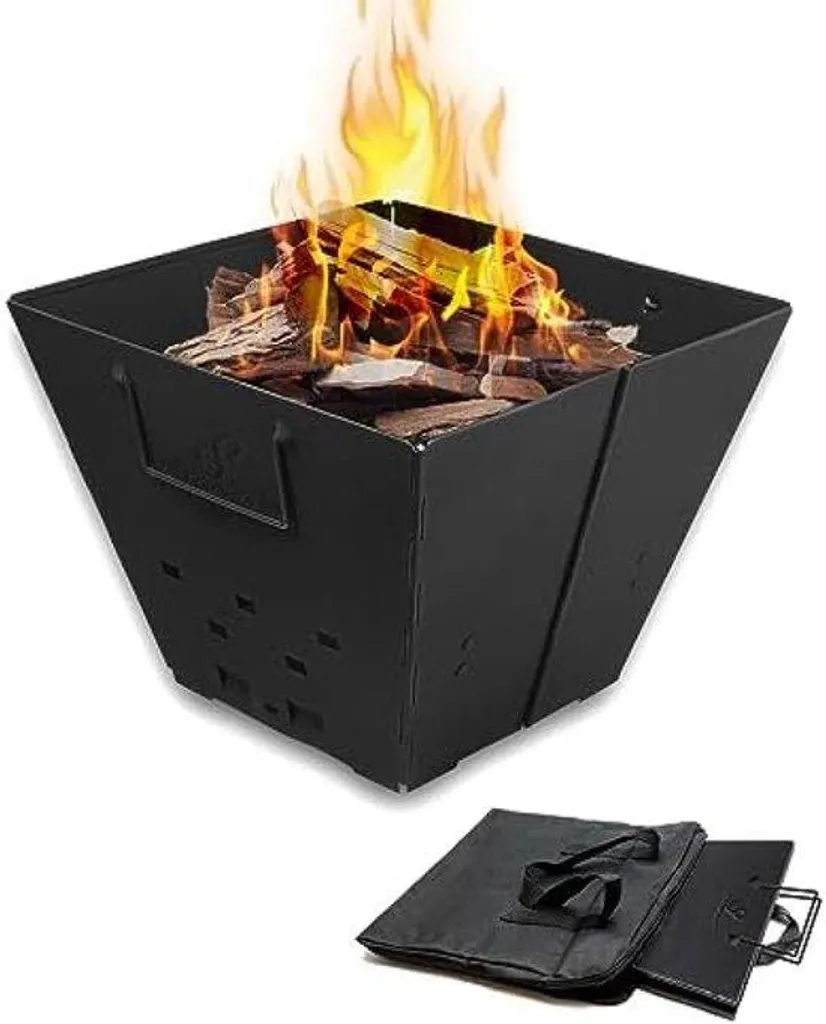 Barbecue pliable d'extérieur noir Modèle Nomade XL pour camping
