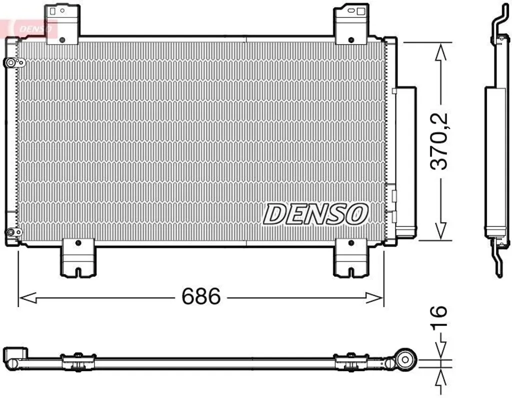 Réparer clim en panne : Condenseur DENSO DCN40033 pour Honda Accord VIII