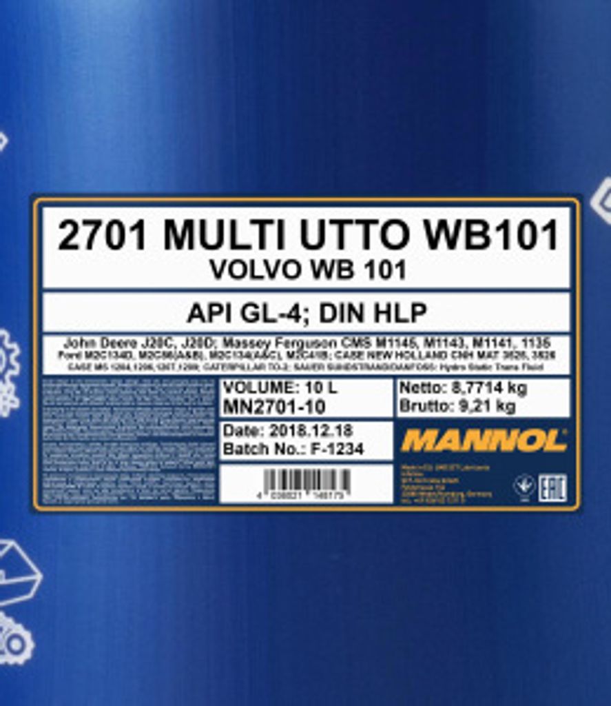 Mannol Multi UTTO WB 101 10 Liter