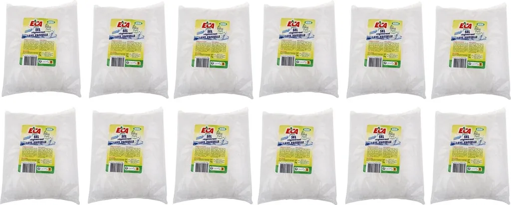 ECA Sel lave-vaisselle pour eau dure - Pack 12kg contre le calcaire 143