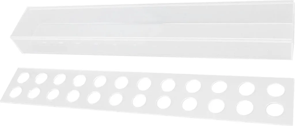 Vase Rectangulaire en Acrylique 24 Trous Centre de Table Floral 60cm