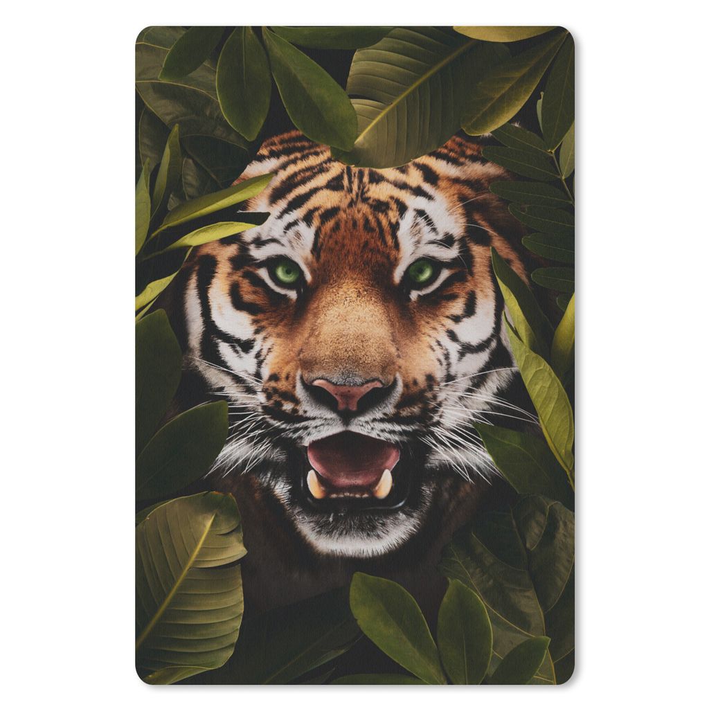 MuchoWow Mauspad Mousepad Tiger - Grün - Augen 40x60 cm - Mousepads - Maus Mat - Pad - Mausunterlage - Schreibtisch Accesoire