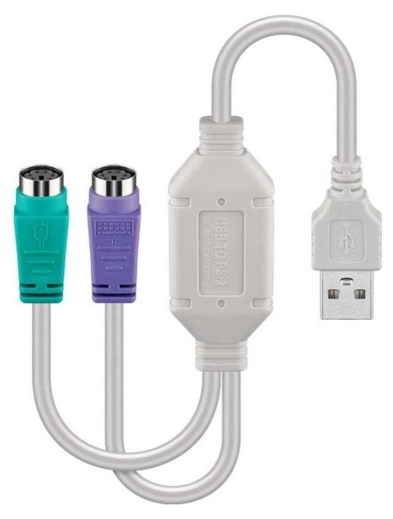 goobay Convertitore/adattatore da USB a PS/2 bianco (in Immagine del prodotto 