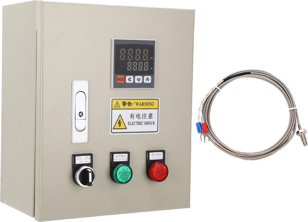 PID-Temperaturregler, 3-phasig, 15 kW, intelligenter Thermostat-Temperaturregler mit Thermoelement Typ M6 K (2M), 380 V AC