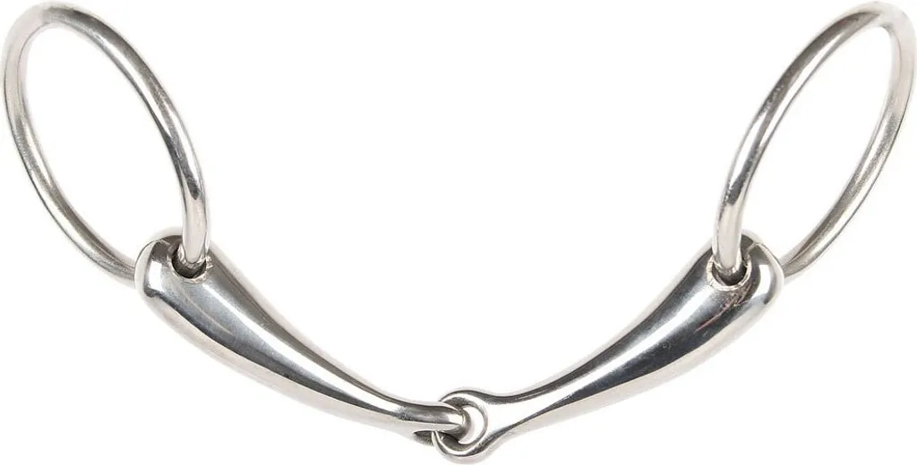 Mors Bradoon de Dressage 12 cm Anneaux Libres 16 mm Finition Argentée