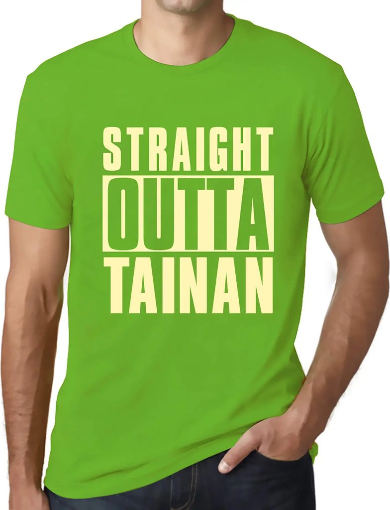 Herren Grafik T-Shirt Direkt aus Tainan – Straight Outta Tainan – Öko-Verantwortlich Vintage Jahrgang Kurzarm Lustige Druck Geburtstag Geschen...