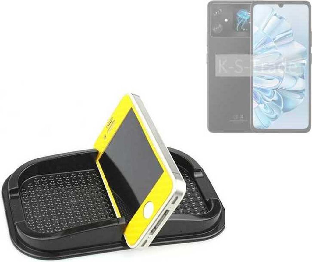 K-S-Trade Auto Anti Rutsch Matte Smartphone-Halter kompatibel mit Cubot A20 Haft Pad Armaturenbrett Handy-Halterung Silikon