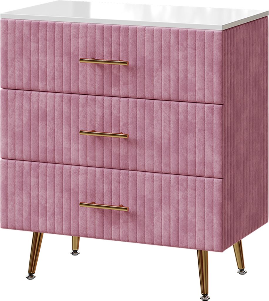 Komoda Vicco Velia Różowy 70 x 78.5 cm z 3 szufladami, Zdjęcie produktu 