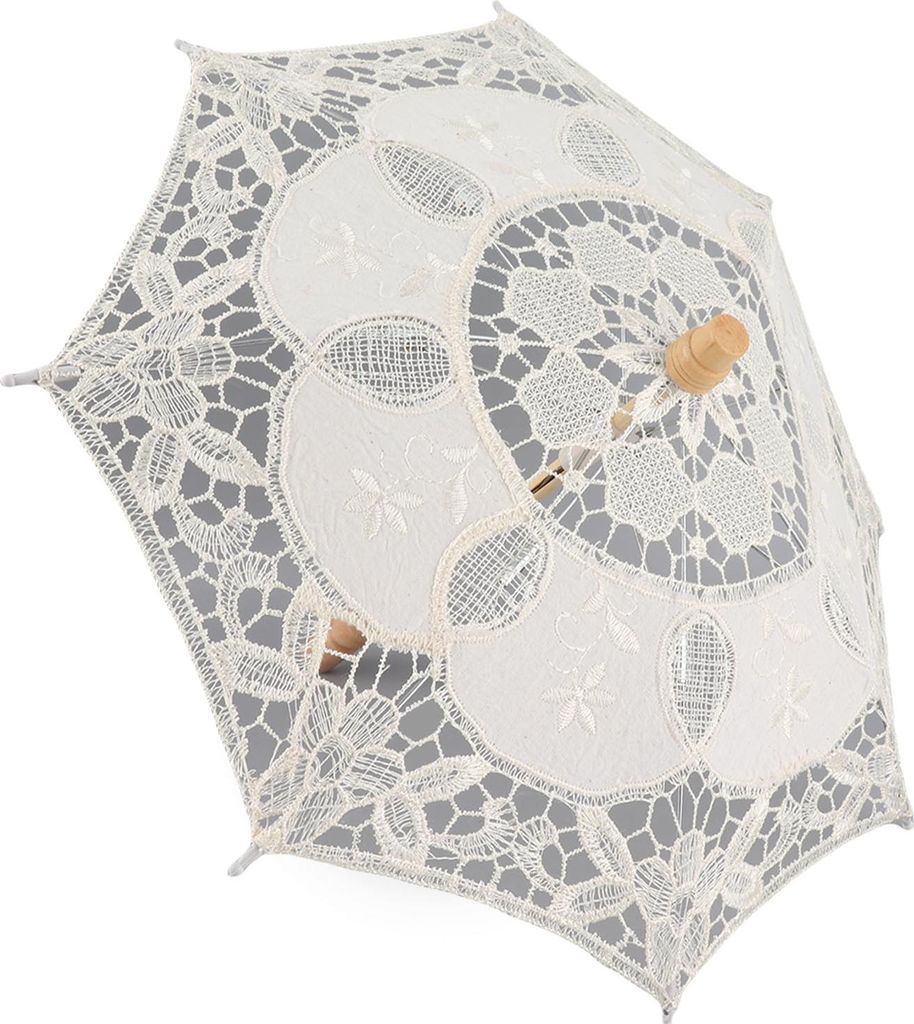 Parapluie de mariée en dentelle de coton pour les mariages, Image du produit 