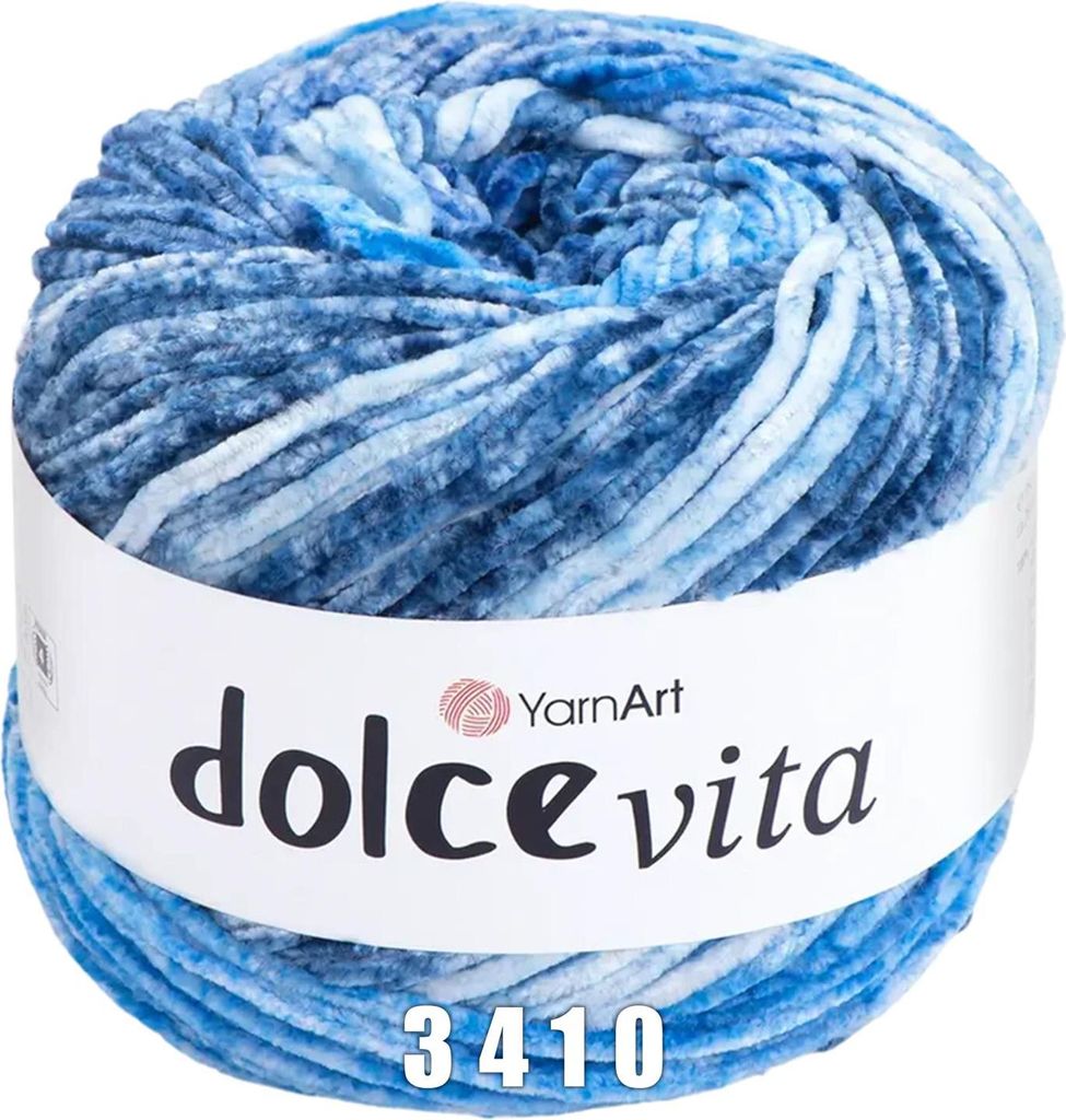YarnArt Dolce Vita (150g/260m) 3410 blau Produktbild 