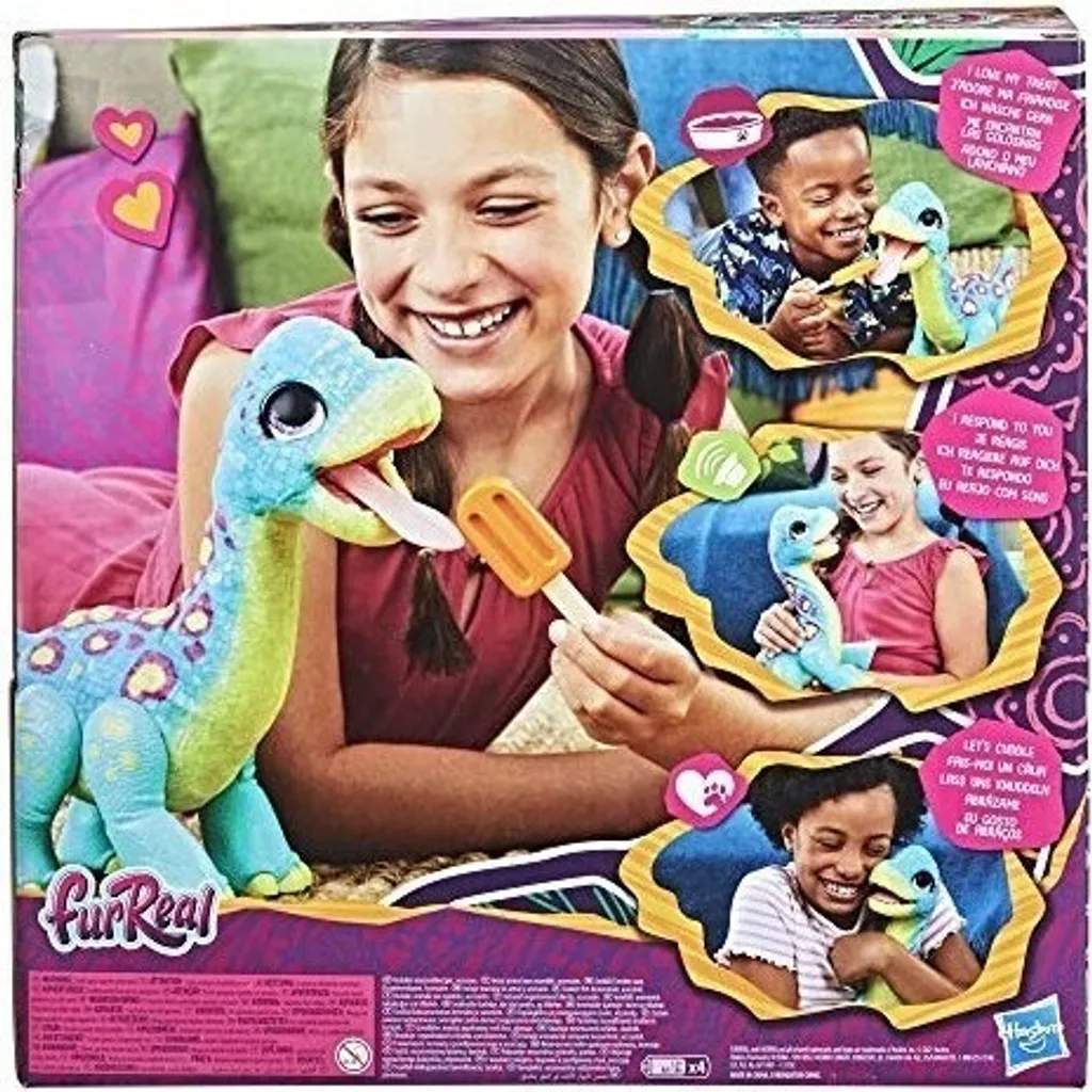 Peluche Interactive Dinosaure Snackin' Sam le Bronto furReal Hasbro - 8