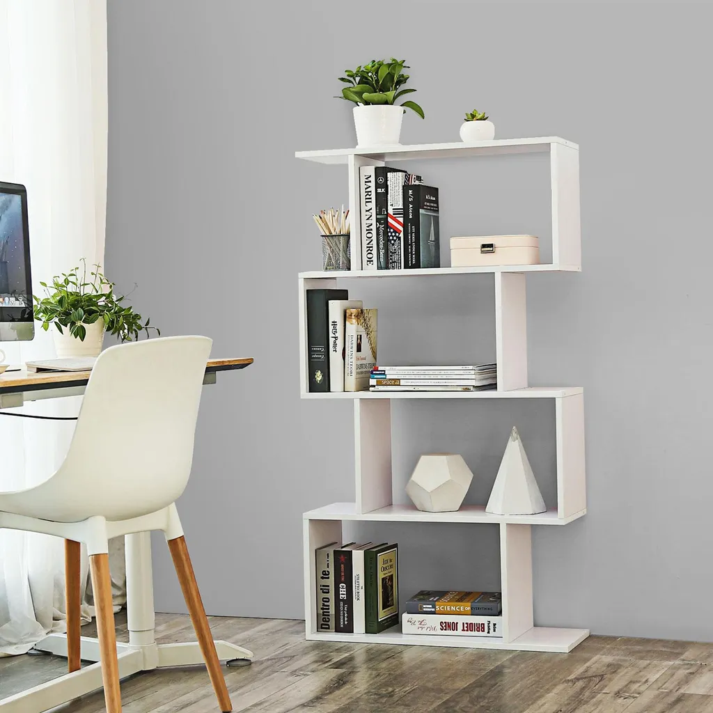Bibliothèque 4 compartiments blanche pour optimiser vos petits espaces - 3