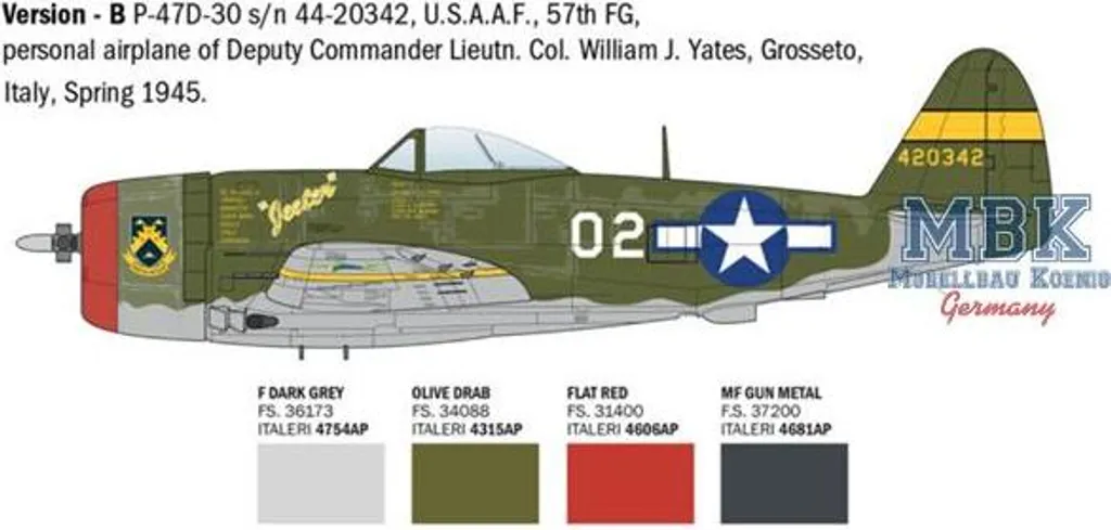 Maquette P-47D Thunderbolt 1:48 - Modèle ultra détaillé E.T.O. 2835 - 6