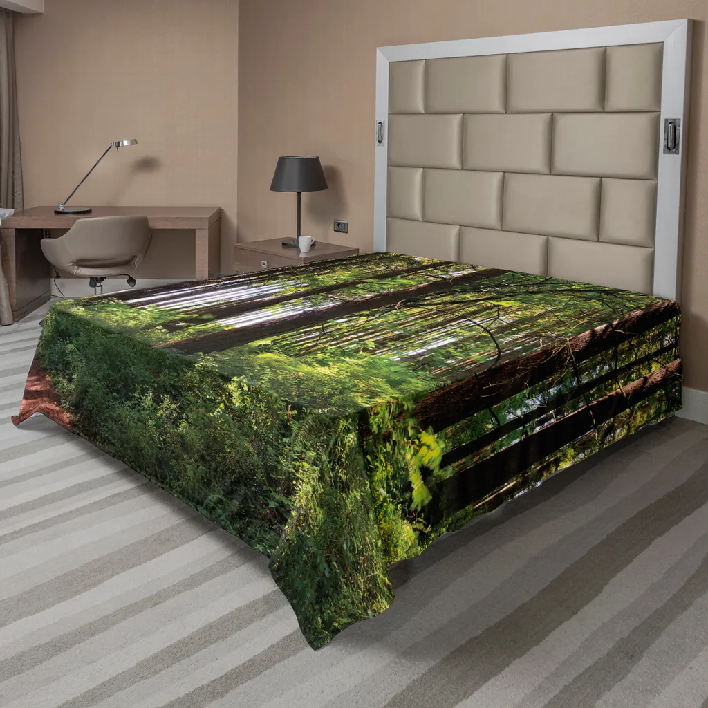 Lenzuolo Decorativo ABAKUHAUS Bosco Selvaggio 260x228cm Verde