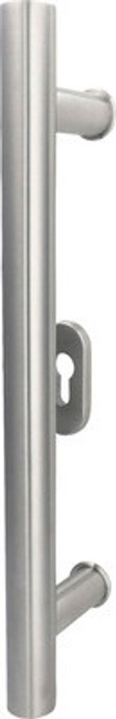 Stoßgriff Set gerade für Haustüren edelstahl satiniert