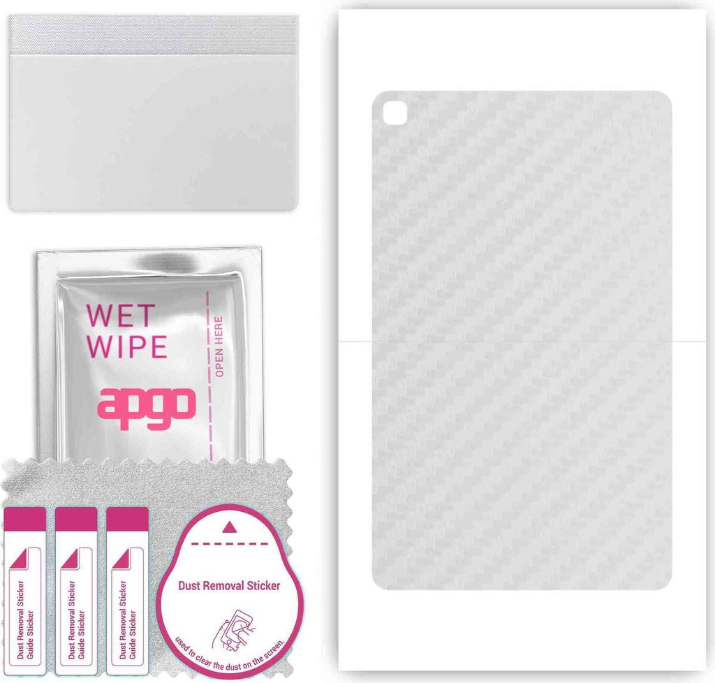 apgo Rückseite Schutzfolie, Skin, kompatibel mit Samsung Galaxy Tab A 8.0 & S Pen (2019), Hinten Displayschutzfolie aus Vinylfolie, kratzfest, ein...