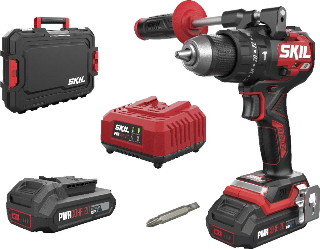 Perceuse visseuse à percussion Skil 20V 3085 HC coffret et accessoires