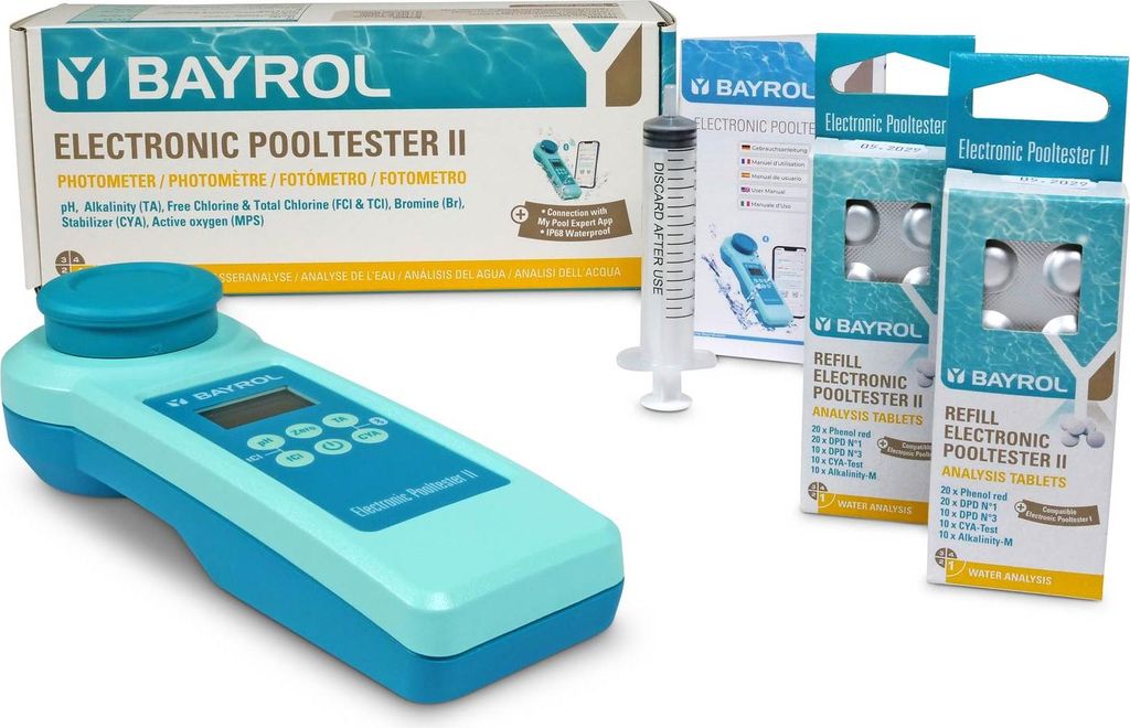 SET> BAYROL Elektronischer Pooltester II + Refill-Pack Produktbild 