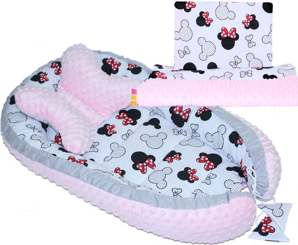 Baby MINKY Nestchen Kokon Kuschelnest Reisebett 2-seitig Produktbild 