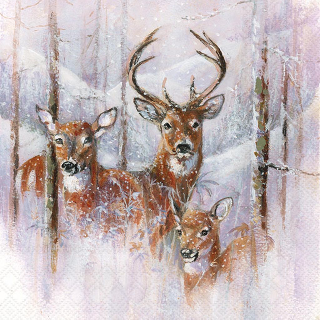 RP 20 Servietten Wilderness Stag - Verschneite Produktbild 