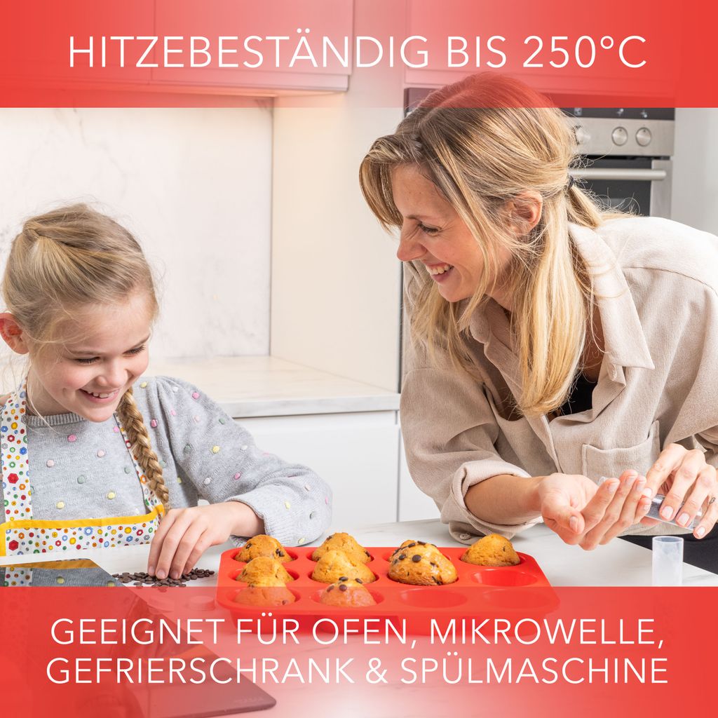 AVANA Muffinblech aus Silikon für 12 Muffins BPA-frei Produktbild 5