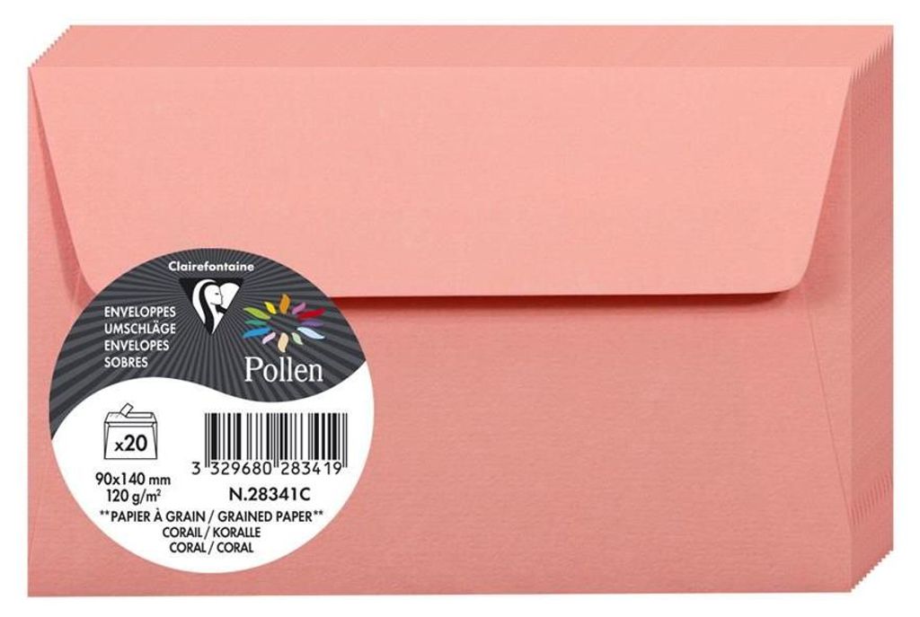 Clairefontaine Umschl GdP 90x140 Korallepuder 20er