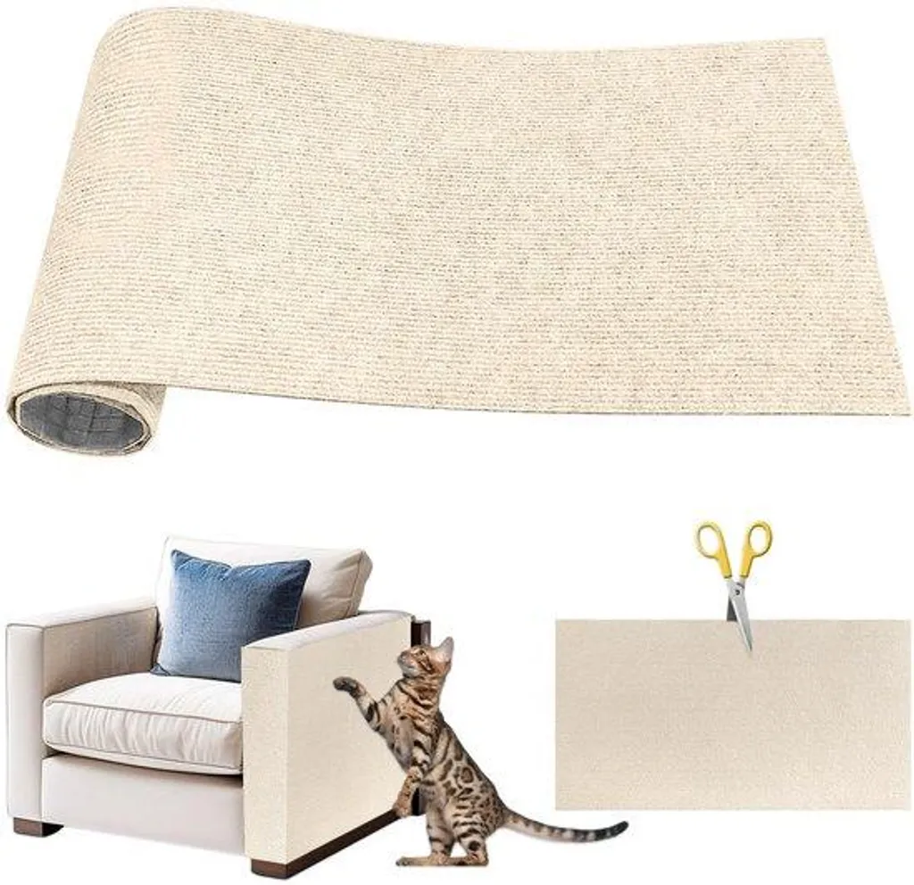 Stop griffes chat panneau autocollant 30x100 cm pour murs et meubles