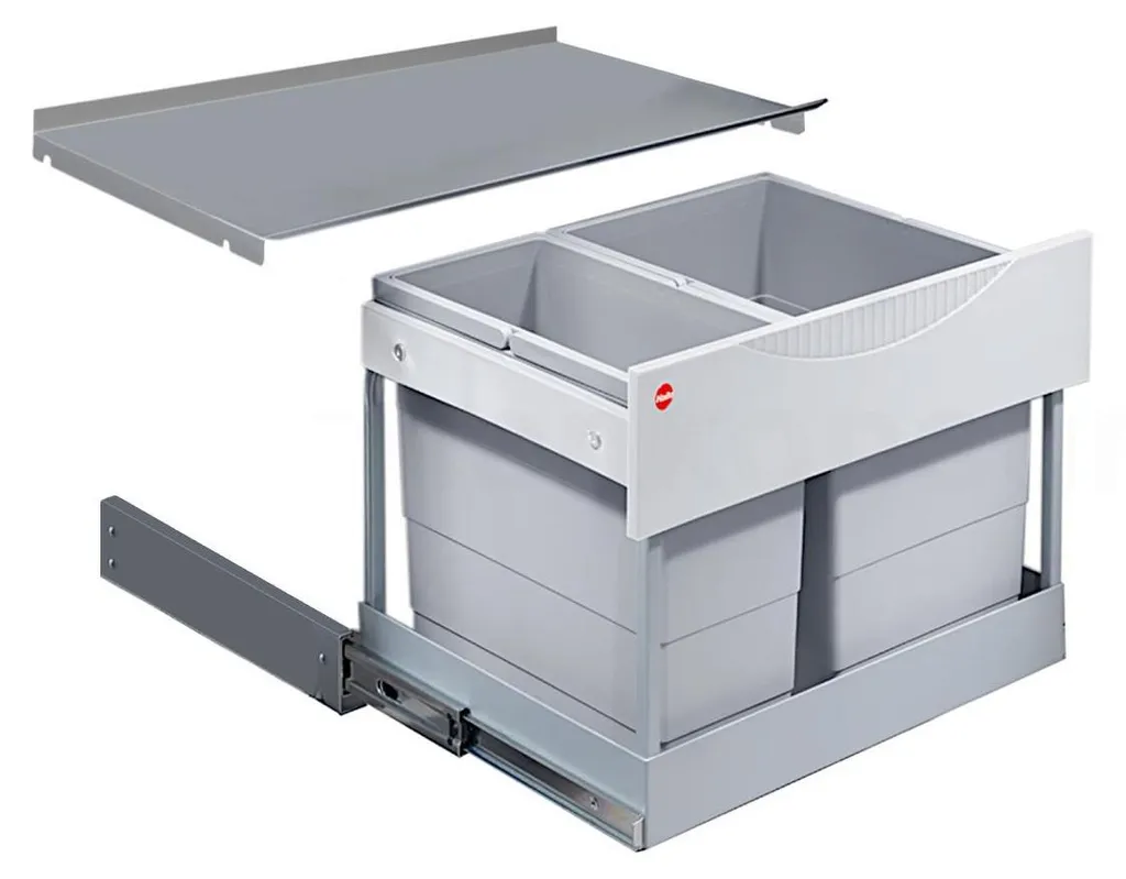 Poubelle de tri sélectif encastrable Hailo Raumspar Tandem S plus 30L