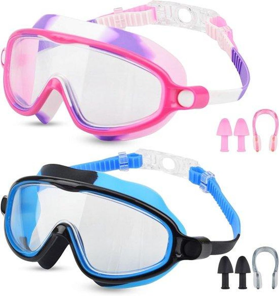 Kinderduikbrillen 2er Set, Anti-Fog, UV-Schutz, für Jungen und Mädchen