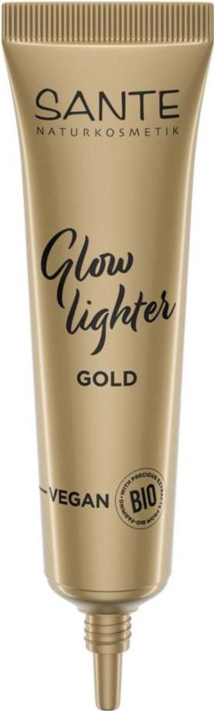 Sante Highlighter Glowlighter gold 15ml, cremige Formel, Nuance 01, mischbar mit Tagescreme & Body Lotion