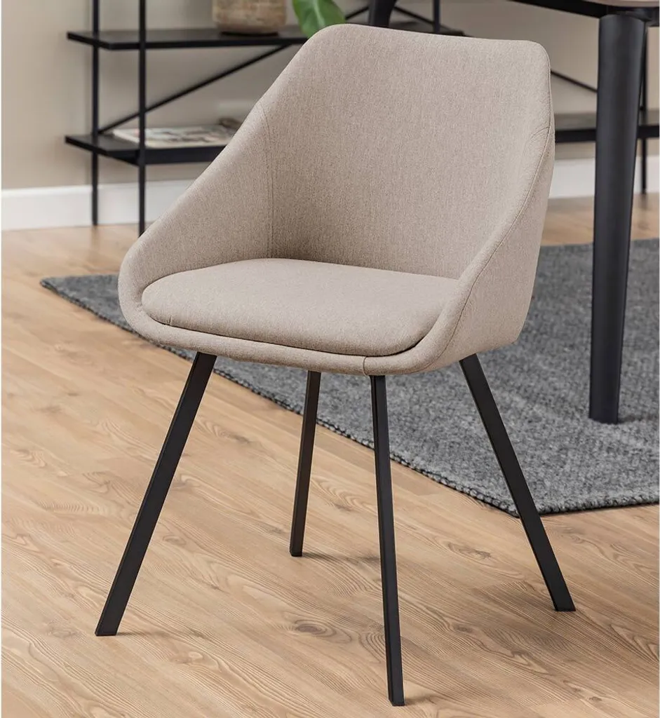 Chaise de salle à manger Samantha Beige Idéale pour Petit Espace et Salon