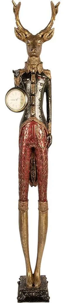 Clayre & Eef Figura Cervo Oro 87cm | Decorazione Statua per Interni - 2