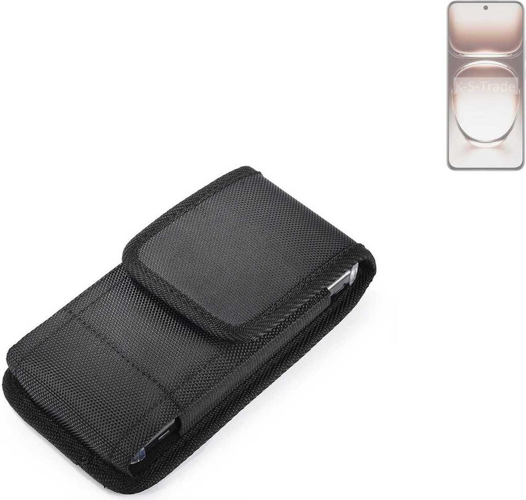 Holster Gürteltasche kompatibel mit Oppo Reno12 CPH2625 Holster Gürtel Tasche wasserabweisend Handy Hülle Schutz Hülle Outdoor schwarz K-S-Trade