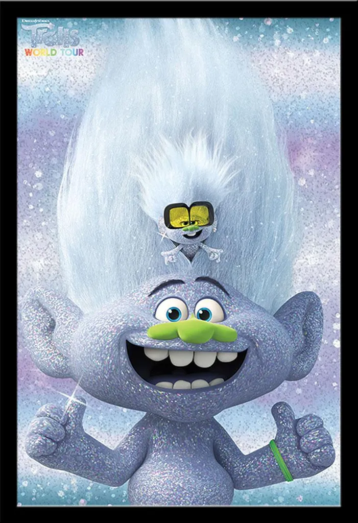 Affiche Encadrée Trolls World Tour Guy Diamond, Cadre Shinsuke 61x91cm
